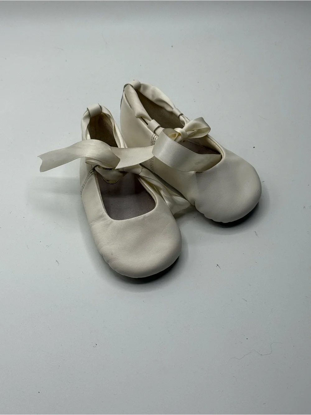 Stride Rite Cream Satin Ribbon Mary Jane Baby Shoes